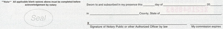 Notary Acknowledgment Section